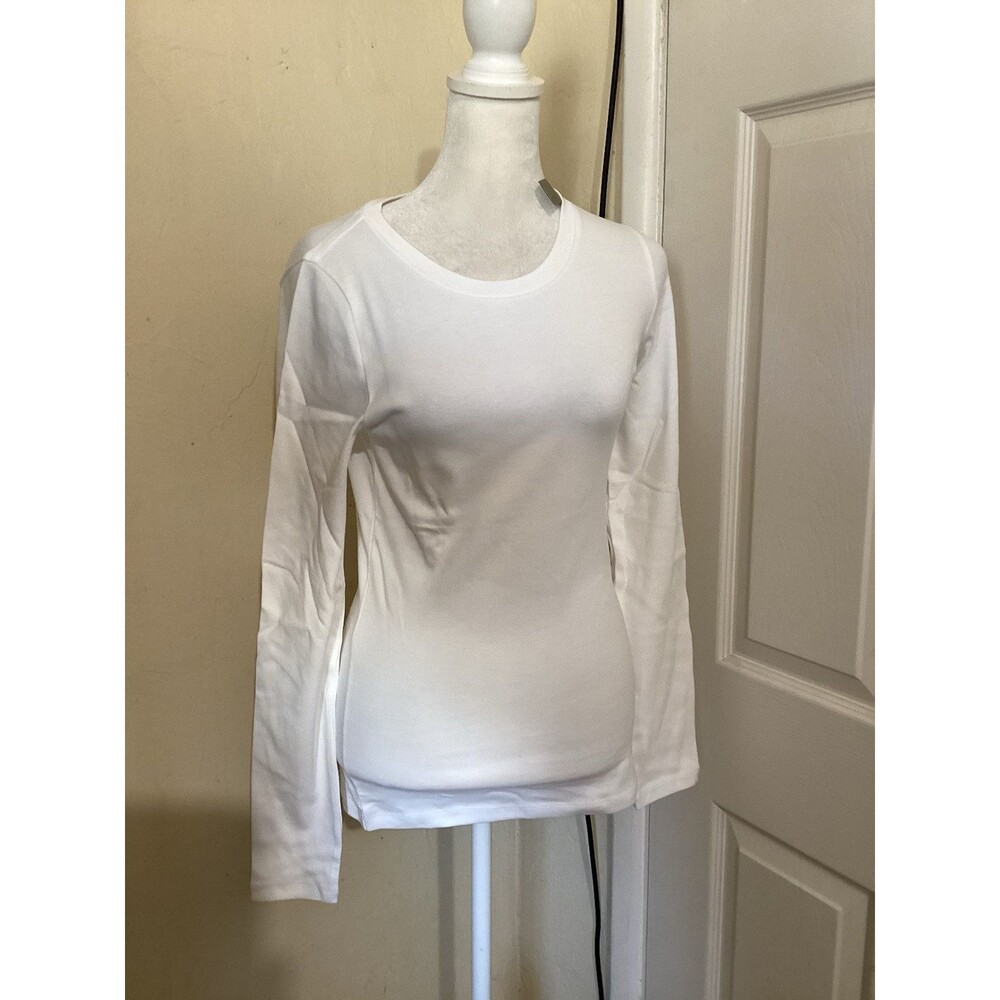 J.Crew Slim Perfect-Fit T-Shirt Size White Long Sleeve M